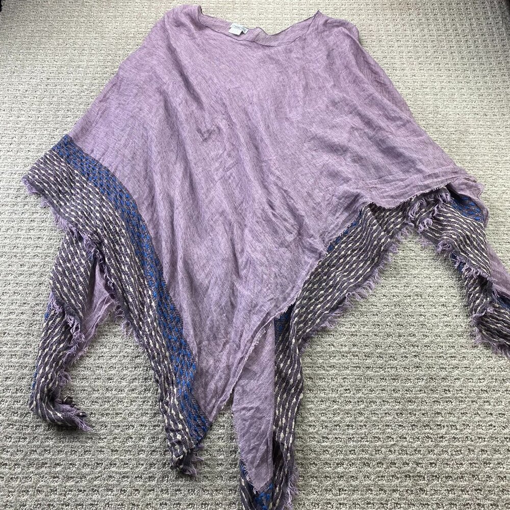 Lancioni 1973 Italian Made Poncho Women One Size Fits All Purple